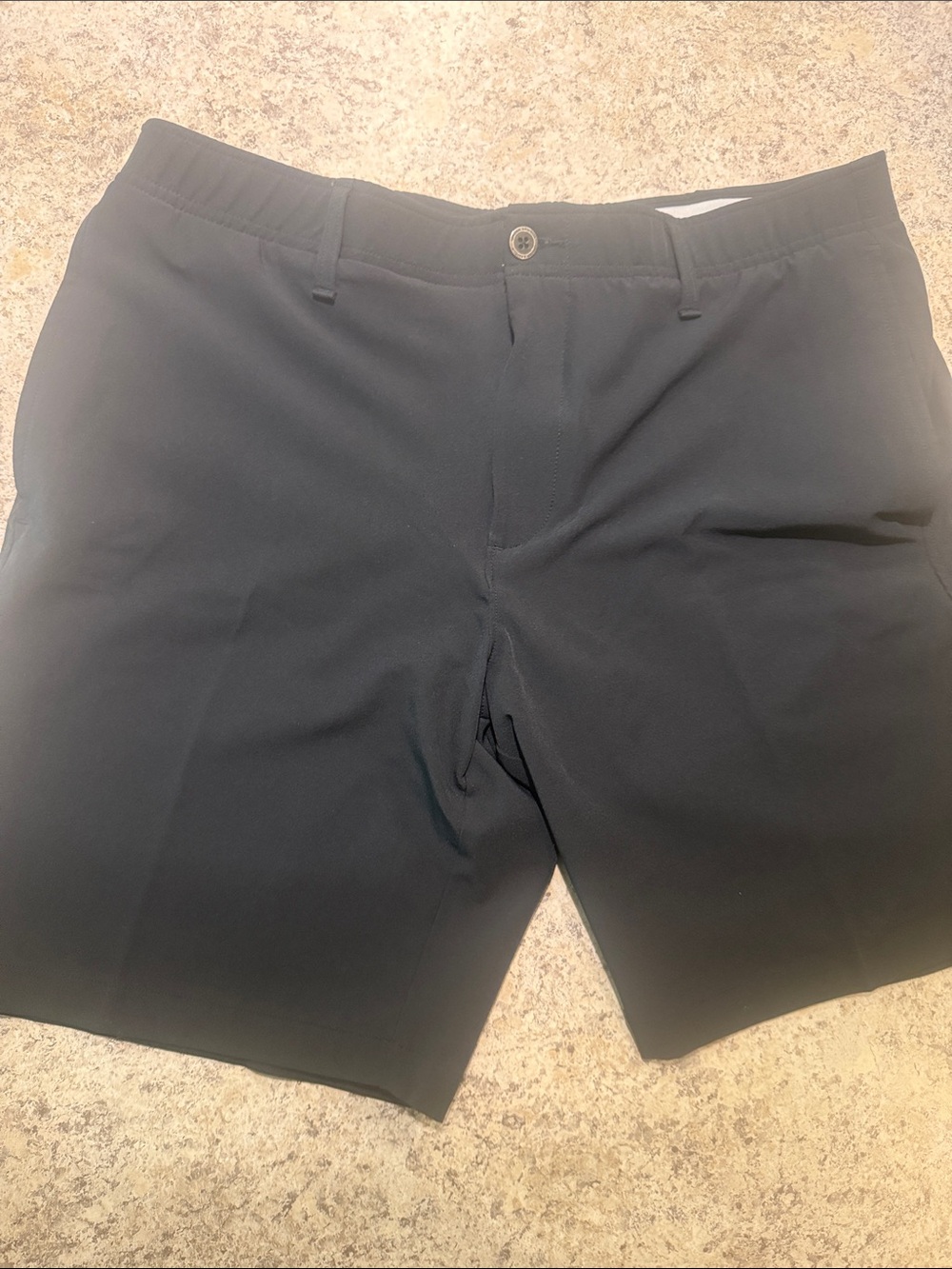 Under Armour Men's Black Flat-Front Athletic Shorts